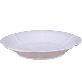 纯白酒店用陶瓷餐具玉兰盘剁椒鱼头盘子饺子深盘热菜炖菜盘汤盘子