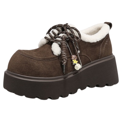 星期六厚底加绒勃肯鞋女2025新款
