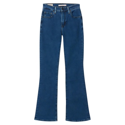 商场同款女士高腰微喇牛仔裤