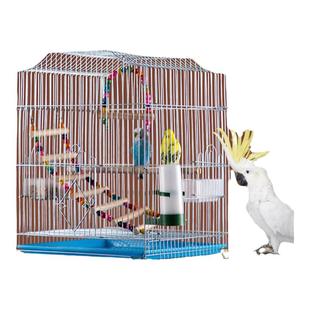 鸟笼鹦鹉笼大号超大电镀不锈钢色虎皮玄凤八哥鸟笼子繁殖笼金属笼
