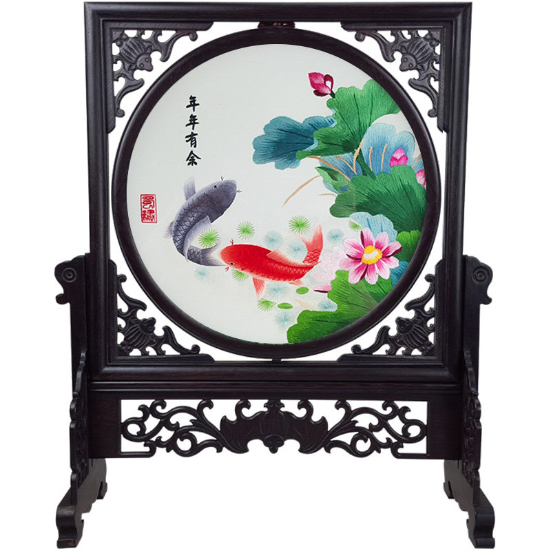 摆件手工刺绣包邮中国风蜀绣