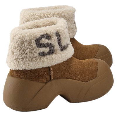 millies妙丽加绒棉靴东北雪地靴