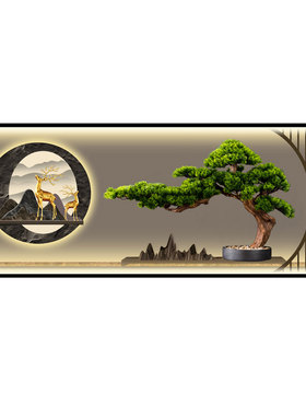 豪咖客厅装饰画现代山水画贴画