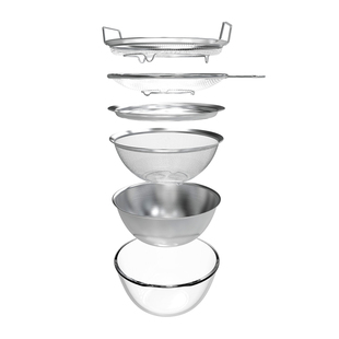 霜山套娃盆304不锈钢厨房备菜沥水篮洗菜沥水盆六件套滤网沙拉碗