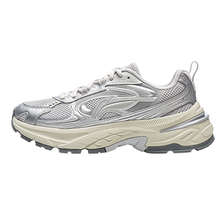 李宁风行丨休闲鞋女鞋2026新款复古老爹鞋厚底增高潮流银色运动鞋