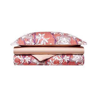 馨亭新款纯棉60支水仙花卉贡缎四件套全棉轻奢高级感床单被套晨曲