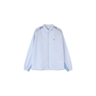 roaringwild a arch 咆哮野兽 蓝色条纹外套高级感衬衣长袖衬衫男