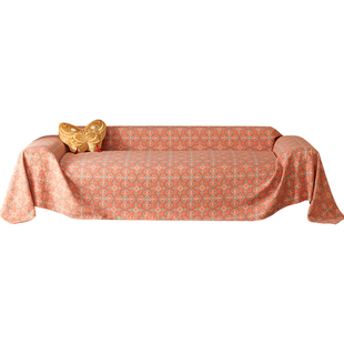 全棉提花双层纱沙发巾四季款纯棉新中式高档新年沙发盖毯2026新款