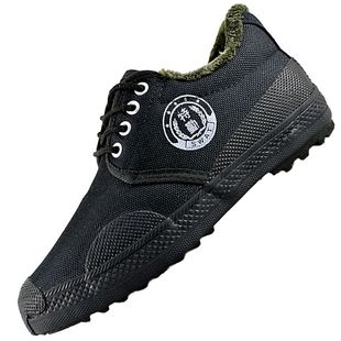 冬季解放鞋男低帮加绒棉鞋作训鞋劳保鞋橡胶耐磨防滑工地鞋保安鞋