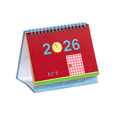 三年二班 撞色日历2026年新款学生记事本备忘录创意办公室桌面摆件中高考倒计时计划本月历全年2025年小台历