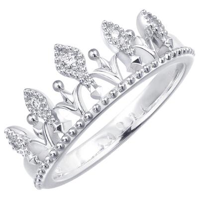 周生生18K金皇冠钻石戒指