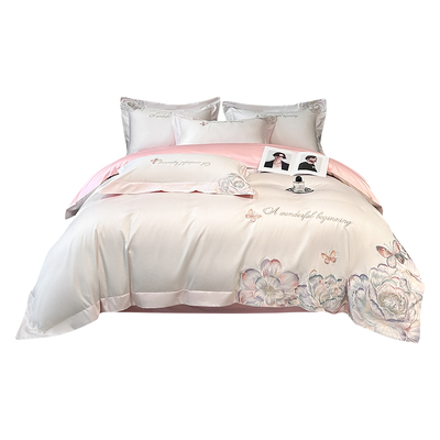 轻奢秋冬全棉花卉刺绣四件套