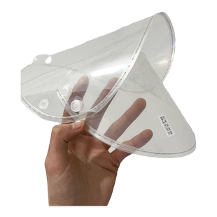 雨衣帽檐可拆卸帽子电动车面罩雨披配件通用双帽遮脸挡雨板透明