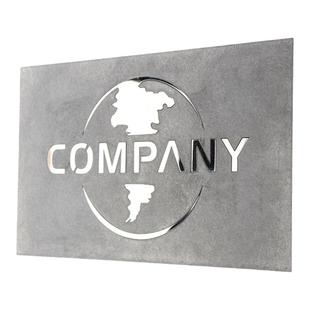 工作室酒店创意公司门牌定制实心金属户外广告门头招牌背景牌极简