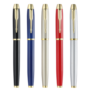 金属笔杆签字笔重手感中性笔刻字私人定制logo商务高档黑色学生用男士办公礼物水笔签名笔开单笔签单笔碳素笔