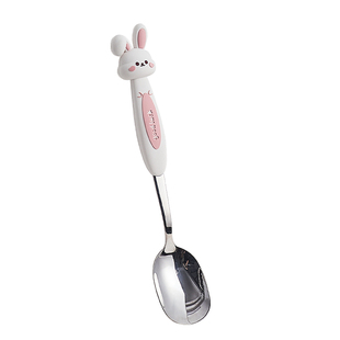 挖到超可爱的动物派对勺子~316不锈钢食品级儿童勺子辅食专用饭勺