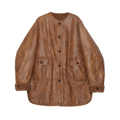 半圆原创两面穿外套水洗环保皮