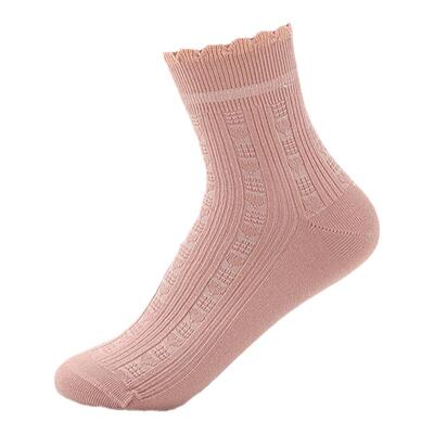 棉元素女士袜子夏季短筒透气薄款