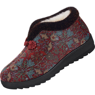 【真羊毛质保2年】老人保暖棉鞋