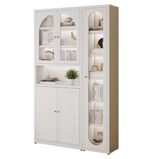 翘喜鹊钢制书柜玻璃儿童金属家用客厅电视机旁边书架展示柜储物柜