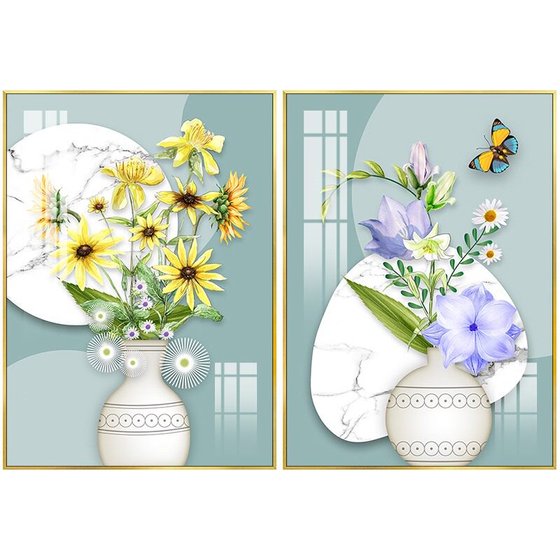 天禧美阁餐厅装饰画花卉卧室壁画
