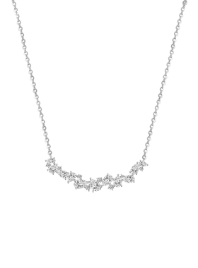 新款紫藤花微笑项链女款轻奢小众