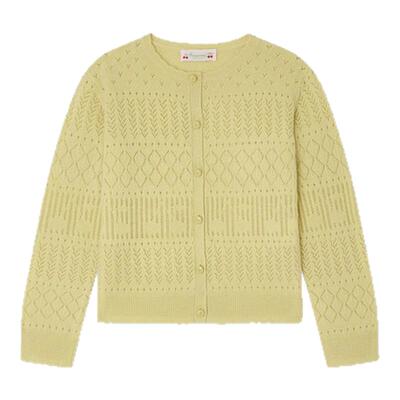 【新品】Bonpoint2026春夏女大童山羊绒樱桃图案开衫小樱桃童装