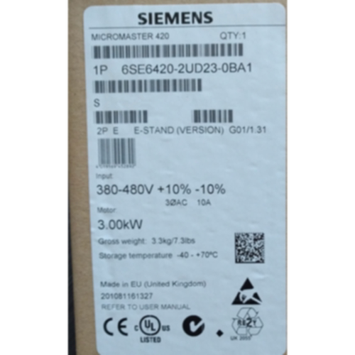 议价6SE6420-2UD23-0BA1西门子420无滤波器 380-480V6SE64202UD23