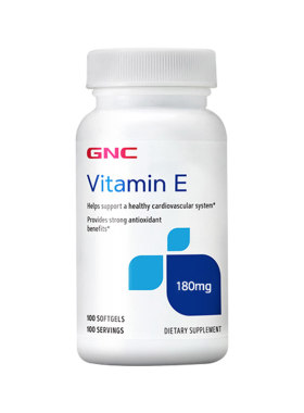 美国进口GNC健安喜维生素e软胶囊180mg100粒阻慢老化基础营养补充