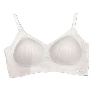 珠密琪676中厚杯无钢圈内衣一体固定按摩杯防外扩小胸聚拢文胸罩