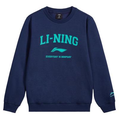 李宁童卫衣加绒保暖亲肤面料舒适