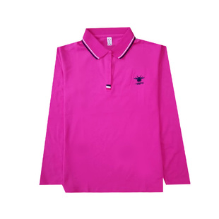 2026中年妈妈长袖t恤棉有带领子打底衫工衣翻领运动Polo衫上衣