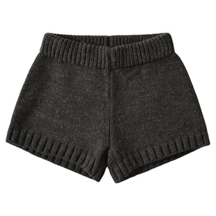 叠穿的神！黑灰色针织外穿打底短裤配靴子秋冬慵懒风搭配连裤袜女