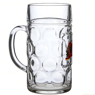 意大利进口Borgonovo啤酒杯菠萝扎啤杯超大扎啤杯1L啤酒杯耐热