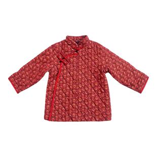 女童唐装碎花小棉衣中国风儿童冬装薄棉衣外套宝宝棉服复古童装