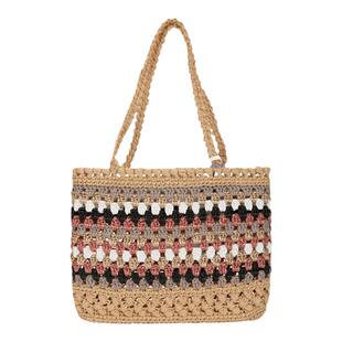 Le temps des rêves颂的鹤 手拎沙滩包森系单肩包银泰百货精品