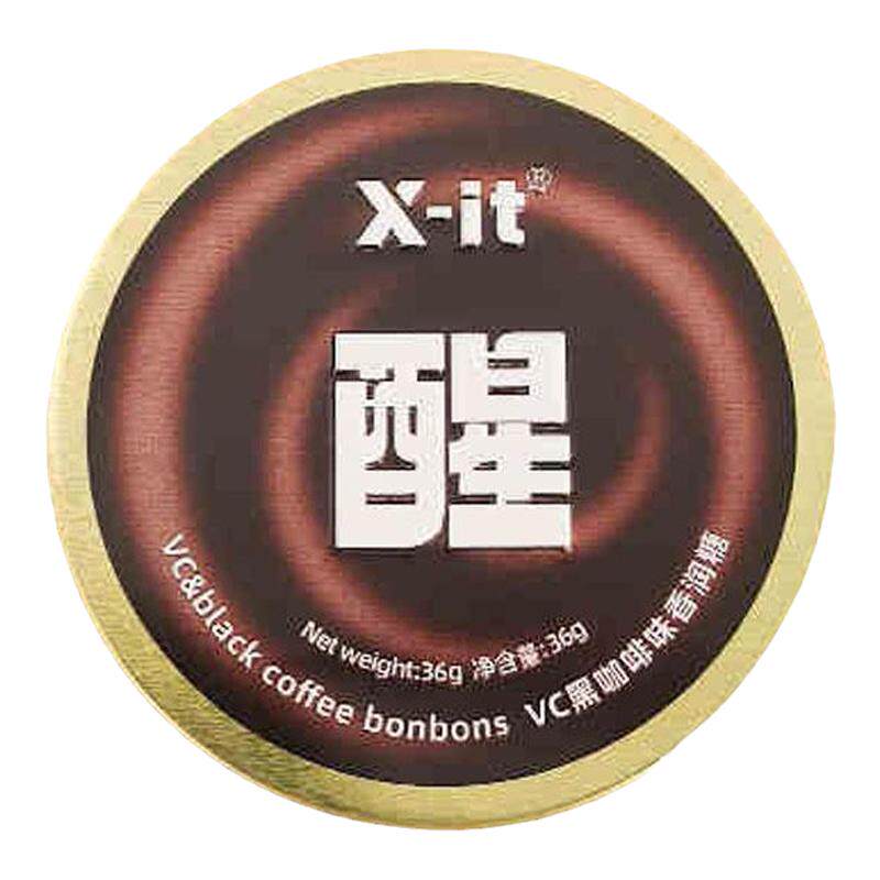 X-it醒咖啡糖IMINT香润糖果VC硬糖润喉糖黑咖啡富含维C开车犯困糖