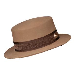 法式复古平顶礼帽女时尚秋冬季羊毛毡帽平顶帽子女款2025新款帽子