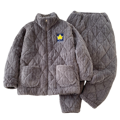 拉链套装夹棉家居服套装