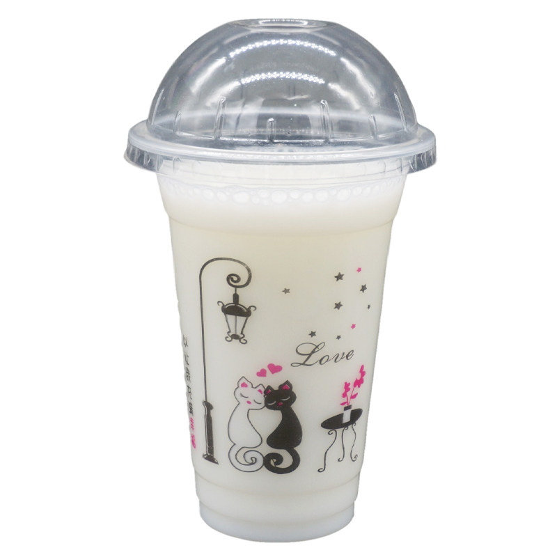 一次性豆浆杯塑料透明300ml稀饭粥打包封口杯饮料值得一尝奶茶杯