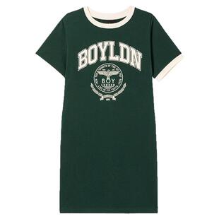 BOYLONDON夏季女款时尚印花休闲针织连衣裙W17012