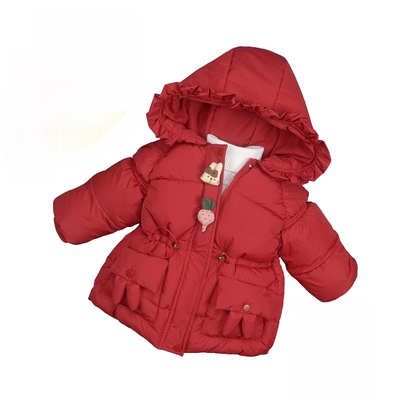 女童加绒加厚冬装洋气羽绒棉服潮