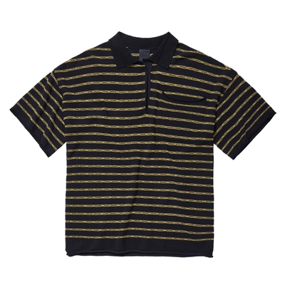 VVNK JANE PLUS夏季复古条纹Polo衫女J520104623D