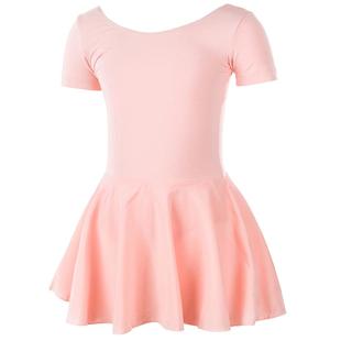 Sansha 三沙儿童舞蹈服女 芭蕾舞练功服短袖连体服考级舞蹈裙训练