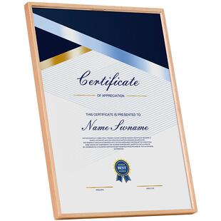 A4荣誉证书框定制奖状展示框相框牌匾高档实木授权书木质聘书框架