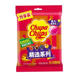 珍宝珠水果味经典棒棒糖28支散装儿童零食维C喜糖网红贺年棒棒糖