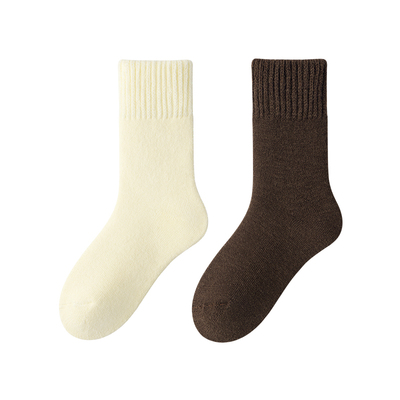 30%+羊毛女袜加绒加厚保暖中筒袜