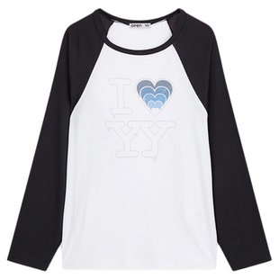 OPEN YY 设计师品牌 26早春新品 我爱YY插肩袖T恤 SOLSOL买手店