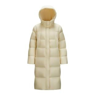 陈都灵轻松羽绒森马羽绒服女长款三防2025冬季连帽小个子蓝色外套