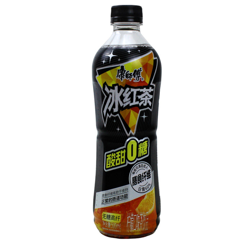 康师傅冰红茶无糖高纤柠檬味